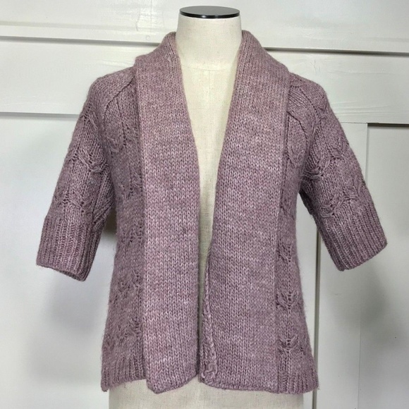 LOFT Sweaters - Ann Taylor LOFT Alpaca Knit Short Sleeve Cardigan